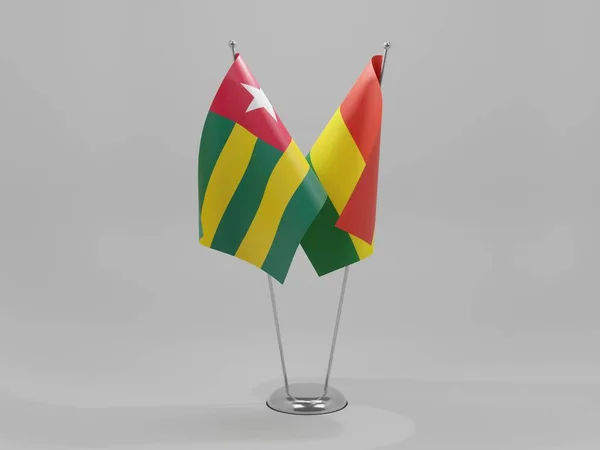 Bolivia Banderas Cooperación Togo Fondo Blanco Render —  Fotos de Stock