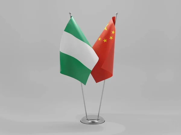 尼日利亚合作旗帜 白色背景 3D渲染 — 图库照片