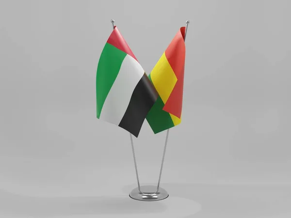 Bolivia Banderas Cooperación Los Emiratos Árabes Unidos Fondo Blanco Render —  Fotos de Stock