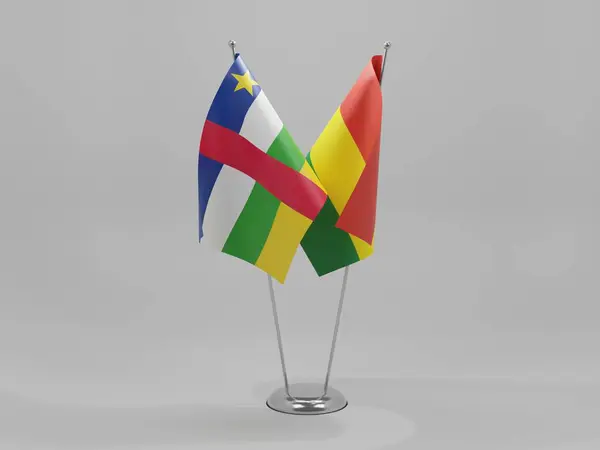 Bolivia Central African Republic Cooperation Flags White Background Render — Stock Photo, Image