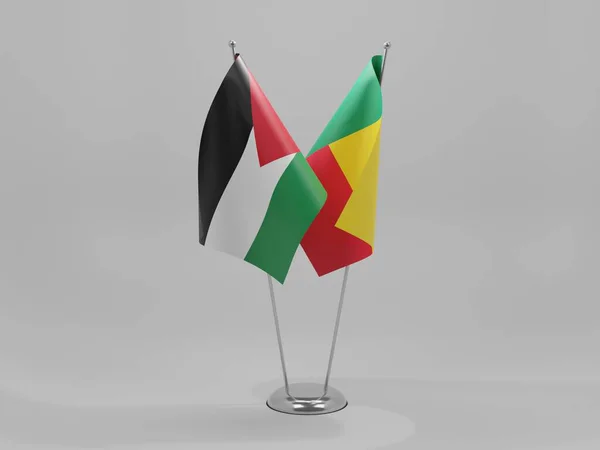 Benin Jordania Flagi Współpracy Białe Tło Render — Zdjęcie stockowe