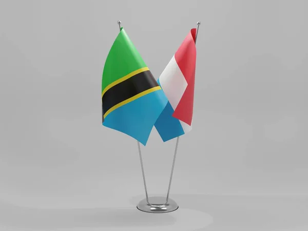 Λουξεμβούργο Τανζανία Σημαίες Συνεργασίας Λευκό Φόντο Render — Φωτογραφία Αρχείου