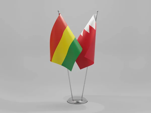 Bahrain Bolivien Kooperationsflaggen Weißer Hintergrund Render — Stockfoto