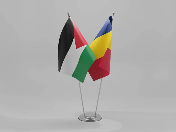 Τσαντ Ιορδανία Σημαίες Συνεργασίας Λευκό Φόντο Render — Φωτογραφία Αρχείου