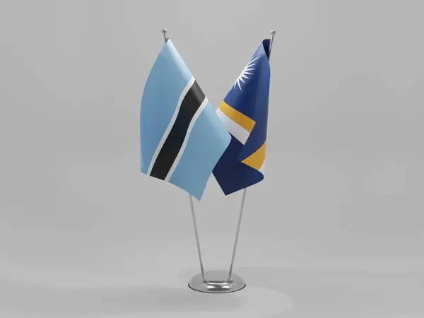 เกาะมาร แชล ธงความร วมม อบอตสวานา ขาว Render — ภาพถ่ายสต็อก