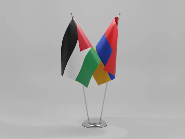 Αρμενία Ιορδανία Σημαίες Συνεργασίας Λευκό Φόντο Render — Φωτογραφία Αρχείου