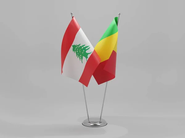 レバノン協力旗 白背景 3Dレンダリング — ストック写真