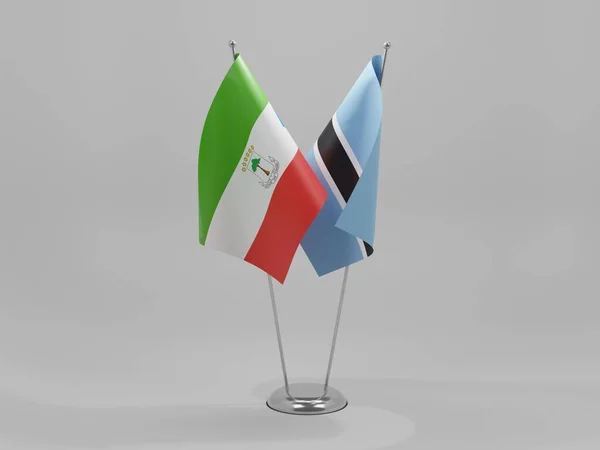Botswana Äquatorialguinea Flaggen Weißer Hintergrund Render — Stockfoto