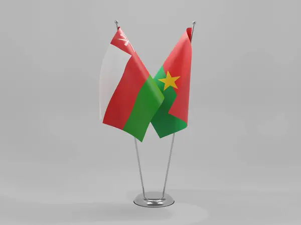 Burkina Faso Umman Şbirliği Bayrakları Beyaz Arkaplan Render — Stok fotoğraf