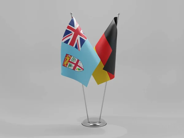 斐济合作旗 白色背景 3D渲染 — 图库照片