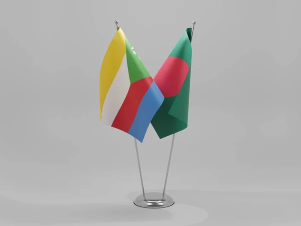 방글라데시 Comoros Cooperation Flags White Background Render — 스톡 사진