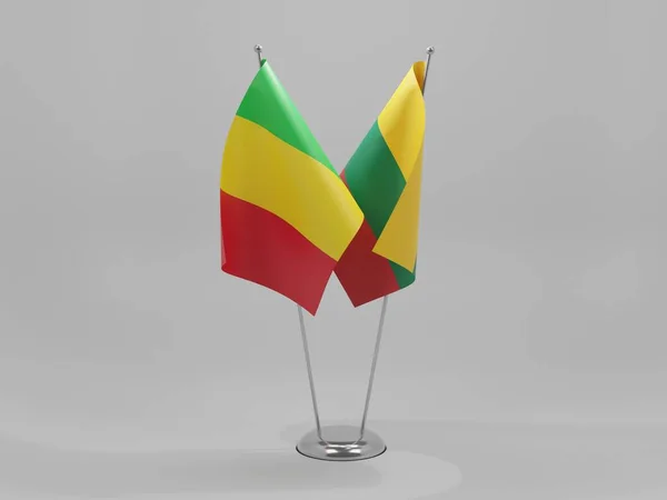 リトアニア マリ協力旗 白背景 3Dレンダリング — ストック写真