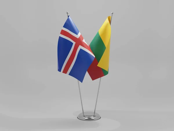 Litvanya Zlanda Şbirliği Bayrakları Beyaz Arkaplan Yapılandırma — Stok fotoğraf