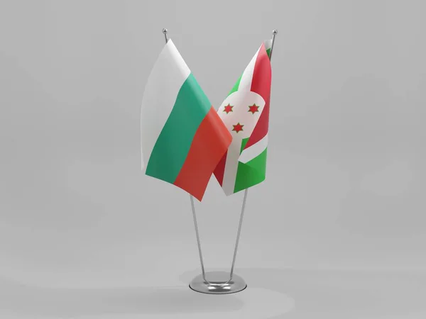 Burundi Bulgaria Cooperation Flags Белый Фон Рендер — стоковое фото