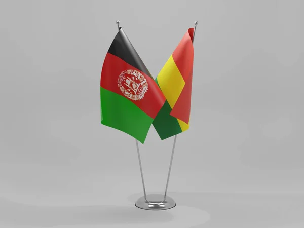 Σημαίες Συνεργασίας Βολιβίας Αφγανιστάν Λευκό Φόντο Render — Φωτογραφία Αρχείου
