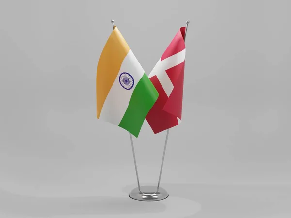 印度合作旗帜 白色背景 3D渲染 — 图库照片