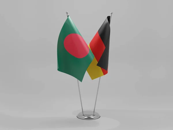 방글라데시 Cooperation Flags White Background Render — 스톡 사진