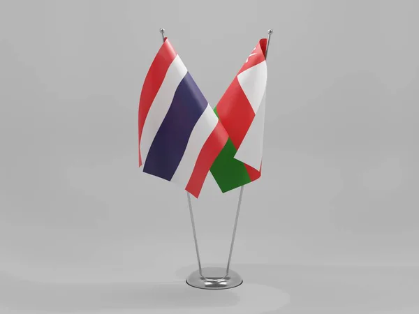 泰国合作旗 白色背景 3D渲染 — 图库照片