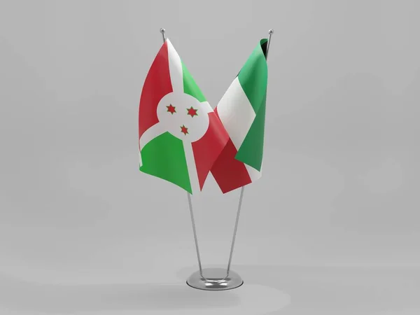 Kuwait Burundi Cooperation Flags White Background Render — 스톡 사진