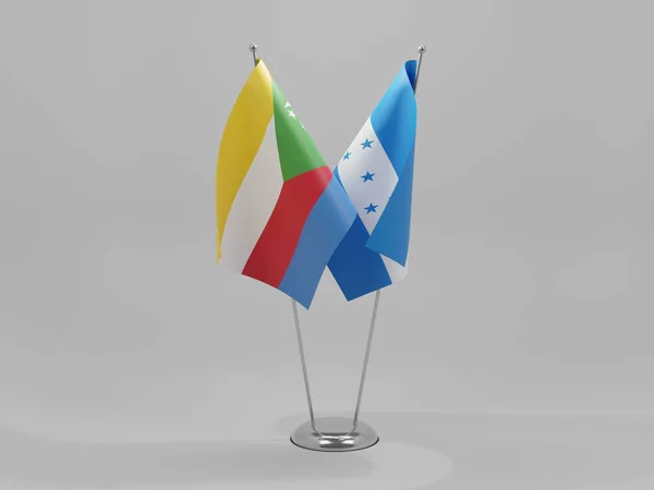온두라스 Comoros Cooperation Flags White Background Render — 스톡 사진
