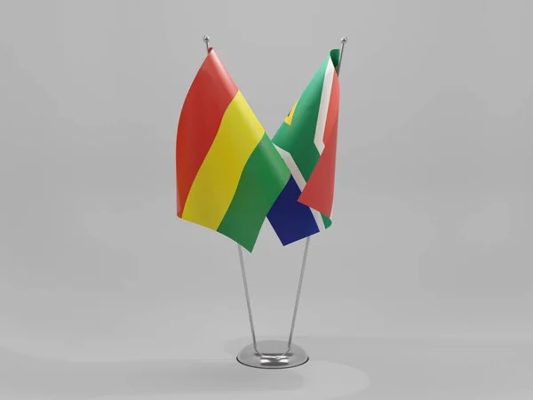 África Sul Bolívia Bandeiras Cooperação Fundo Branco Render — Fotografia de Stock