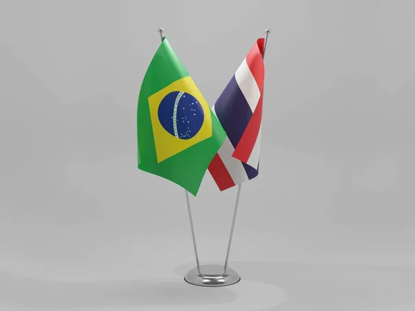 巴西合作旗 白色背景 3D渲染 — 图库照片