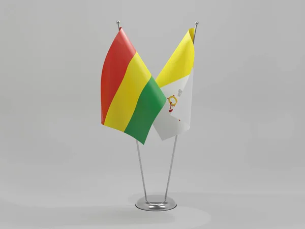 Vatican City Bolivia Cooperation Flags White Background Render — Stock Photo, Image