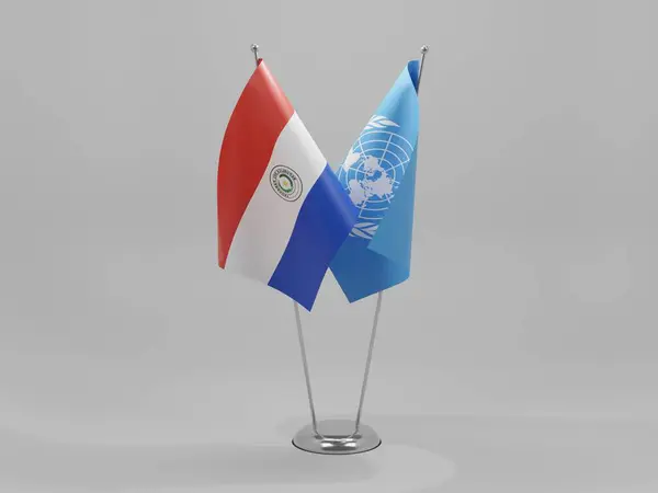 パラグアイ協力旗 白の背景 3Dレンダリング — ストック写真