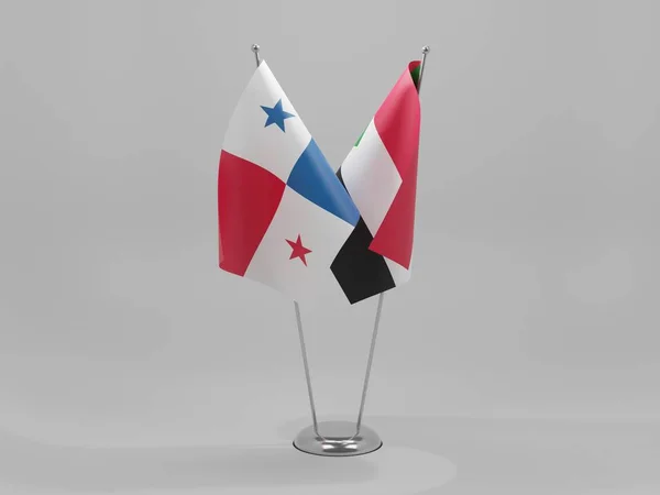 巴拿马合作旗 白色背景 3D渲染 — 图库照片