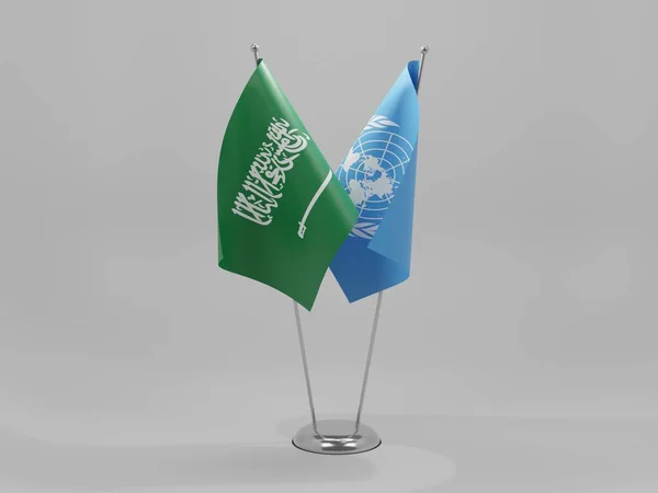 サウジアラビア協力旗 白の背景 3Dレンダリング — ストック写真
