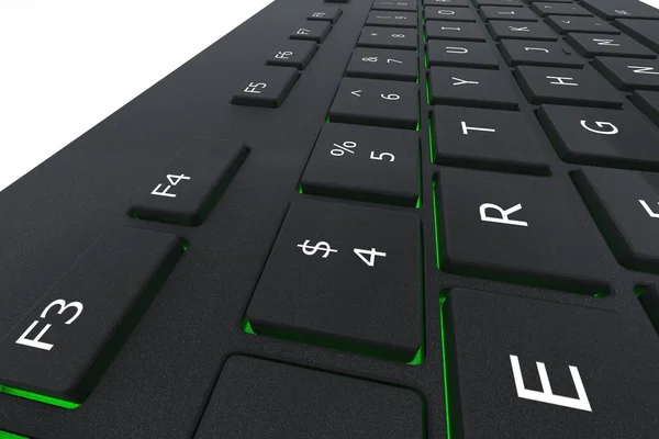 Modern Computer Keyboard Render — Stock Photo, Image