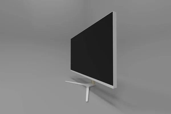 现代计算机显示器3D渲染 — 图库照片