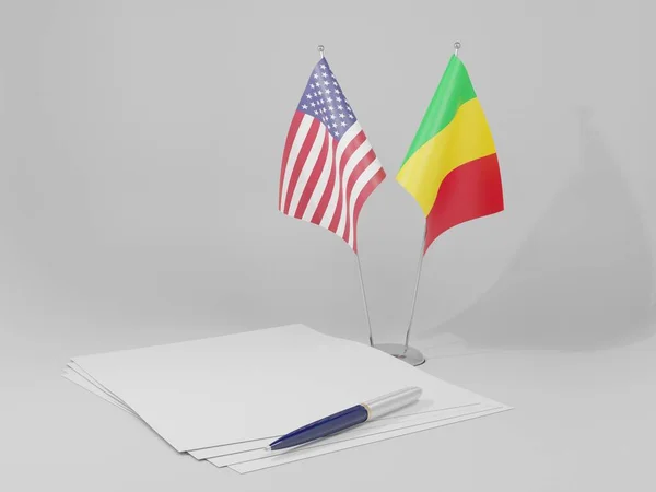アメリカ合意の旗 3Dレンダリング — ストック写真