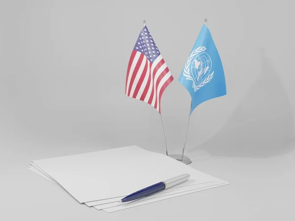 アメリカ合衆国協定旗 3Dレンダリング — ストック写真