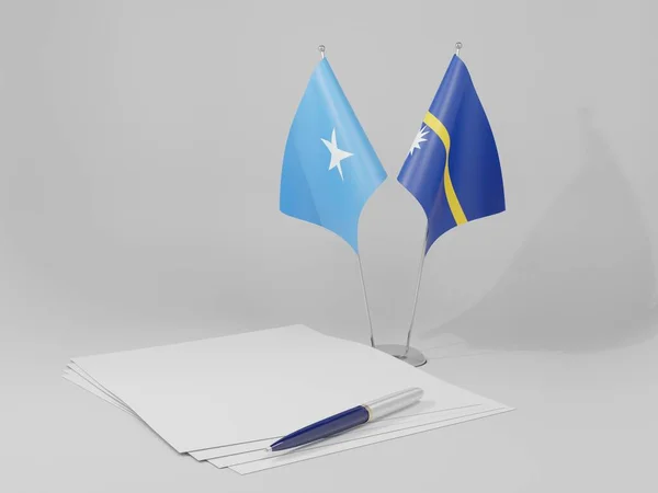 Nauru Флаги Сомали Белый Фон Render — стоковое фото