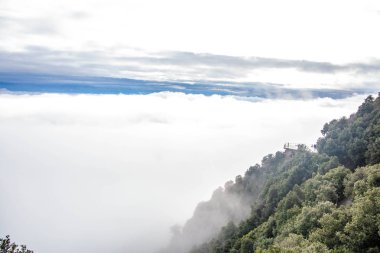 Baga, Katalonya, İspanya yakınındaki Pyrenees panoramik görünümü