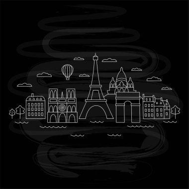 Paris 'in vektör illüstrasyonu