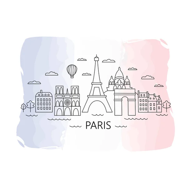 Illustration vectorielle de Paris — Image vectorielle