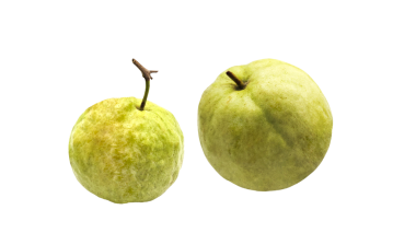 guava meyvesi şeffaf arkaplanda izole.