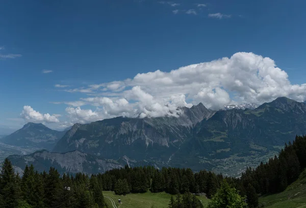 Przepiękny Górski Krajobraz Fantastycznym Widokiem Alpy Szwajcarskie — Zdjęcie stockowe