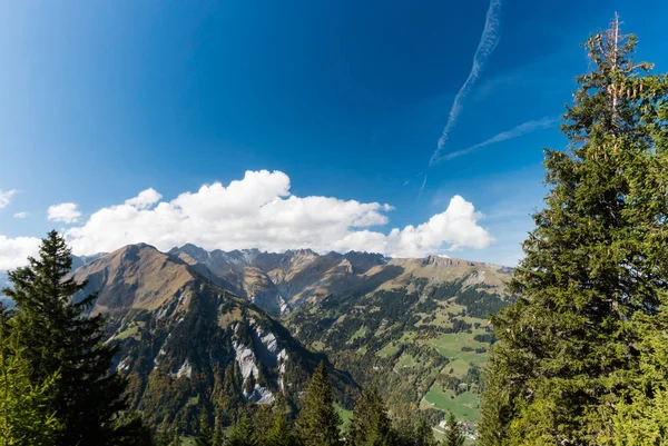 Panorama Landschap Zwitserse Alpen Het Vroege Najaar — Stockfoto