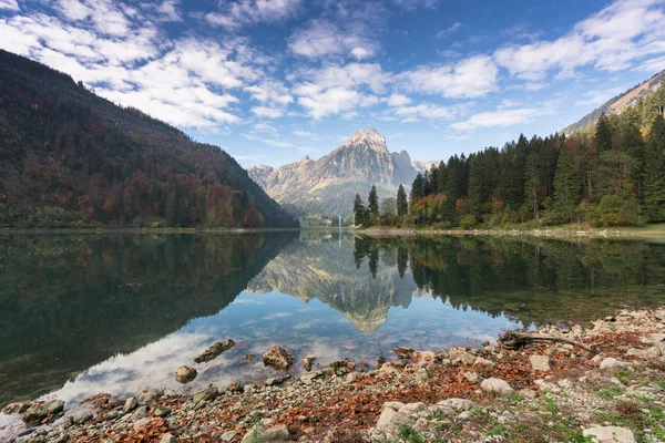 Autunno Colore Paesaggio Montano Lago Nelle Alpi Svizzere — Foto Stock