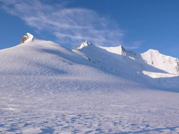Montanha Mischabel Nos Alpes Suíços Acima Saas Fee Uma Bela — Fotografia de Stock