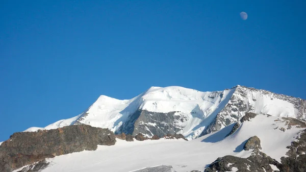 Fantastic Panoramic Mountain Landscape View Piz Palu Moritz Blue Sky — Stock Photo, Image