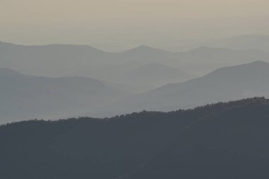 tepeler ile Batı Kuzey Carolina Appalachians mavi sis