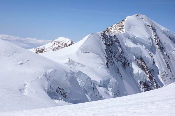 Winter Mountain Landscape Swiss Alps Detail View North Face Liskamm — Stock Photo, Image