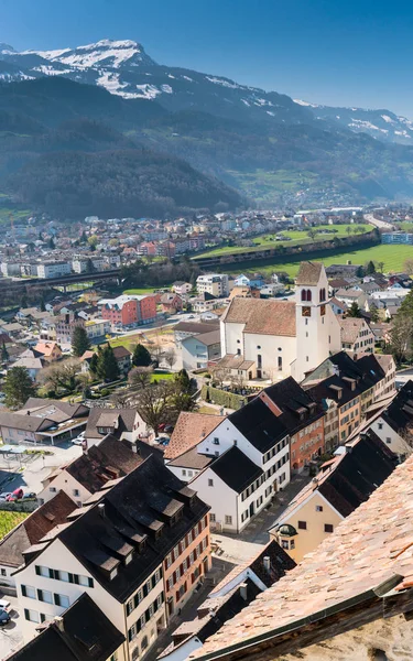 Casco antiguo histórico de Sargans en Suiza — Foto de Stock