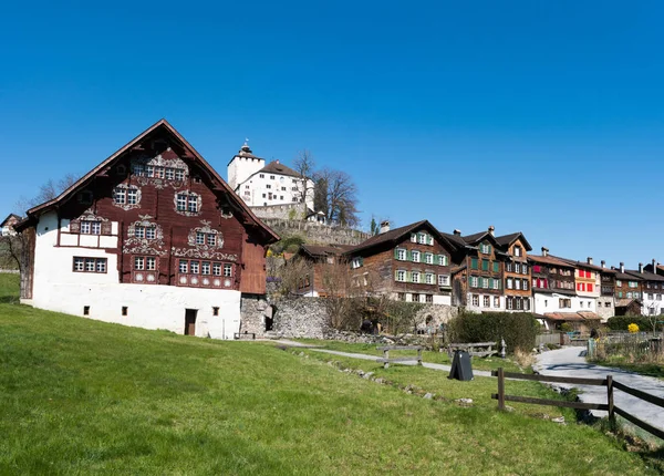 Werdenberg, SG / Switzerland - March 31, 2019: historic Werdenbe — Stock Photo, Image