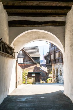 Werdenberg, Sg / İsviçre - 31 Mart 2019: Werdenberg villag