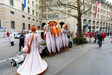 Zürih, zh/Isviçre-8 Nisan 2019: geleneksel bahar